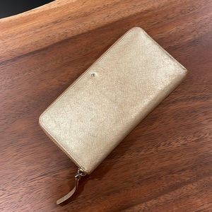 Metallic Gold Kate Spade Wallet